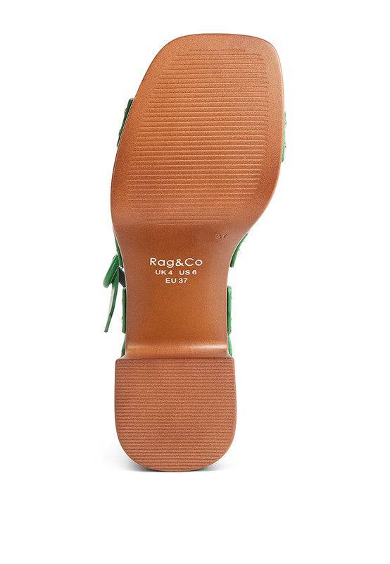 Cristina Cross Strap Embellished Heels Rag Company