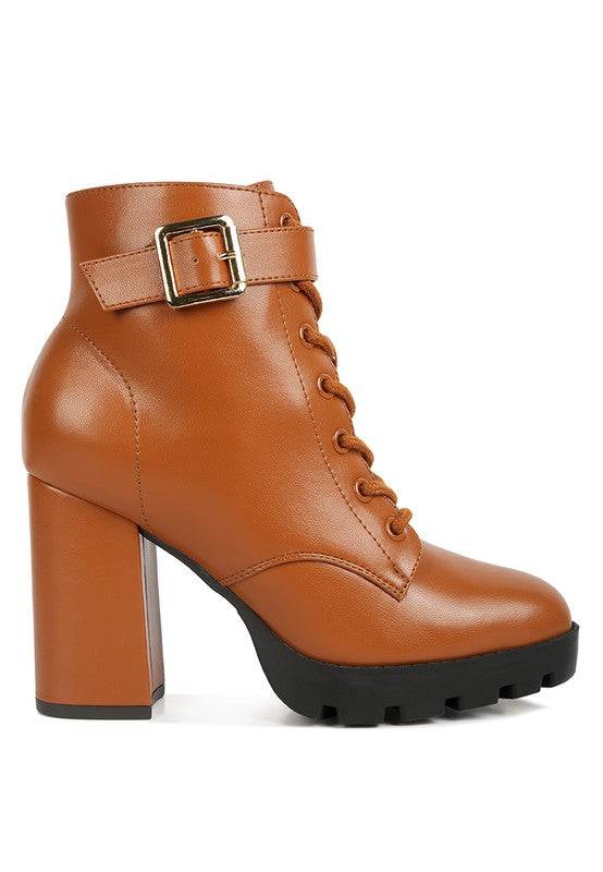Grahams Faux Leather Lace Up Boots Rag Company