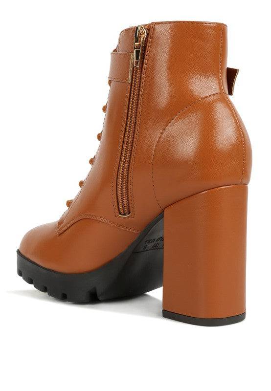 Grahams Faux Leather Lace Up Boots Rag Company