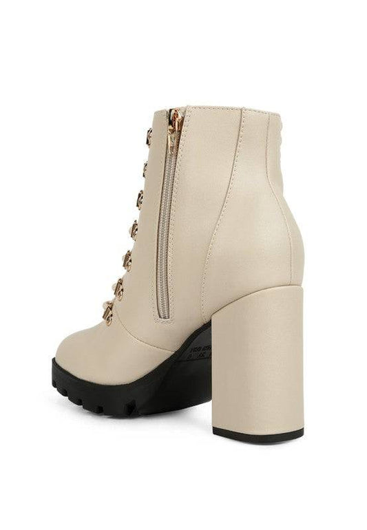 Hamiltons Lace Up Block Heel Boots Rag Company