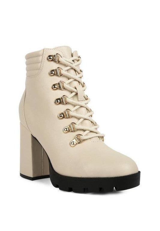 Hamiltons Lace Up Block Heel Boots Rag Company
