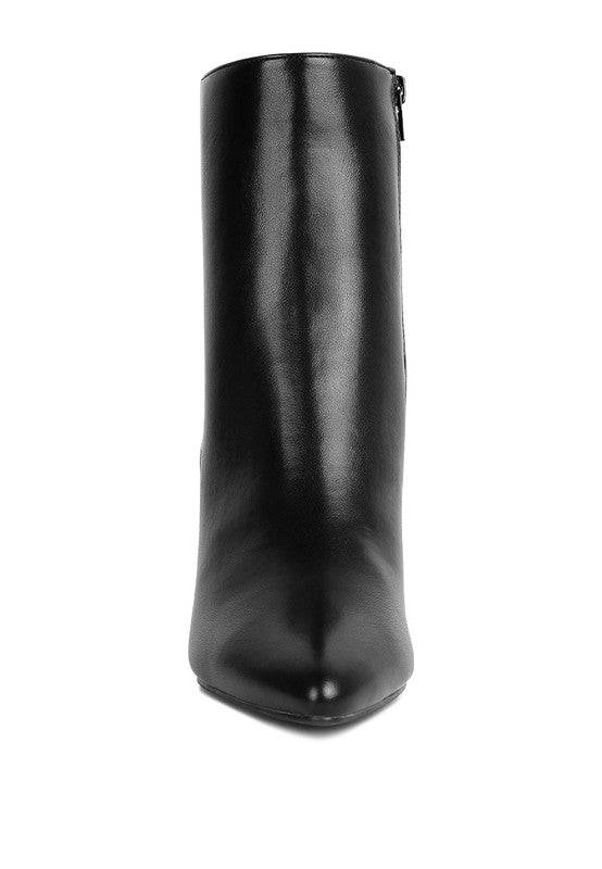 Kaira Metallic Accent Heel High Ankle Boots Rag Company