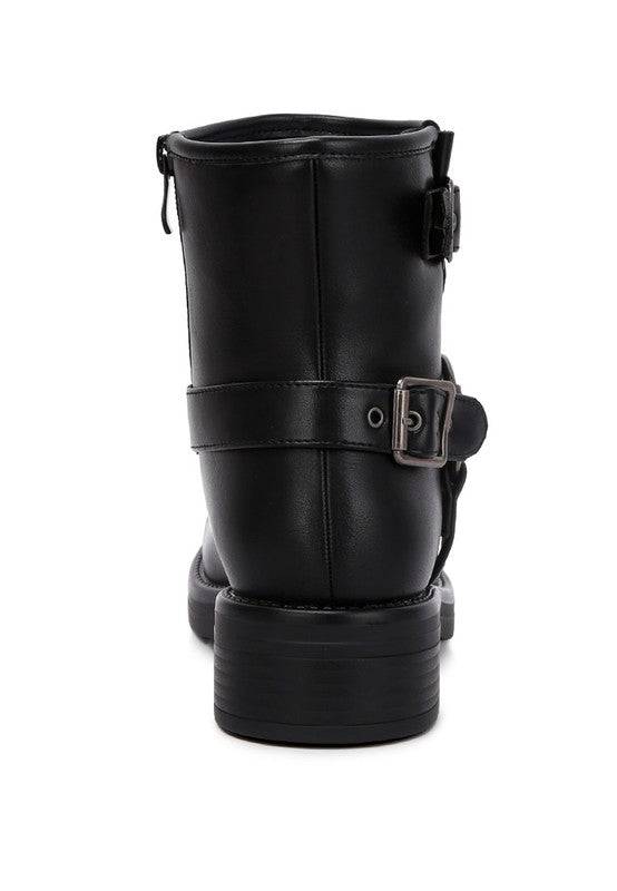 Allux Faux Leather Pin Buckle Boots Rag Company
