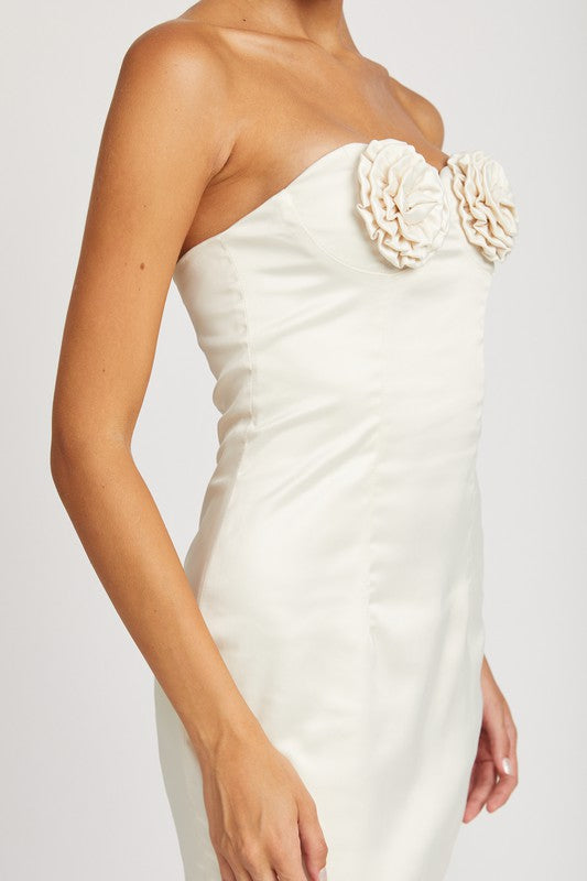 ROSETTE BUST MINI DRESS - Eye Candy Sensation