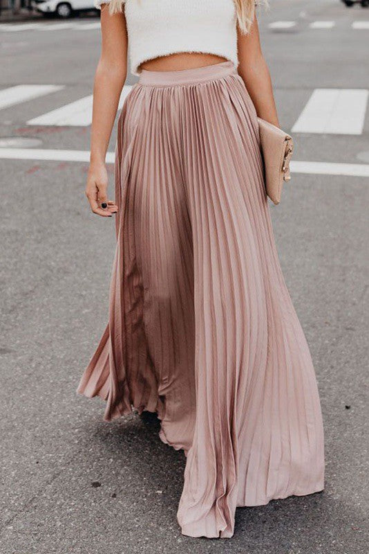 Pleated maxi skirt - Eye Candy Sensation Apparel & Accessories