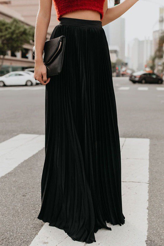 Pleated maxi skirt - Eye Candy Sensation Apparel & Accessories