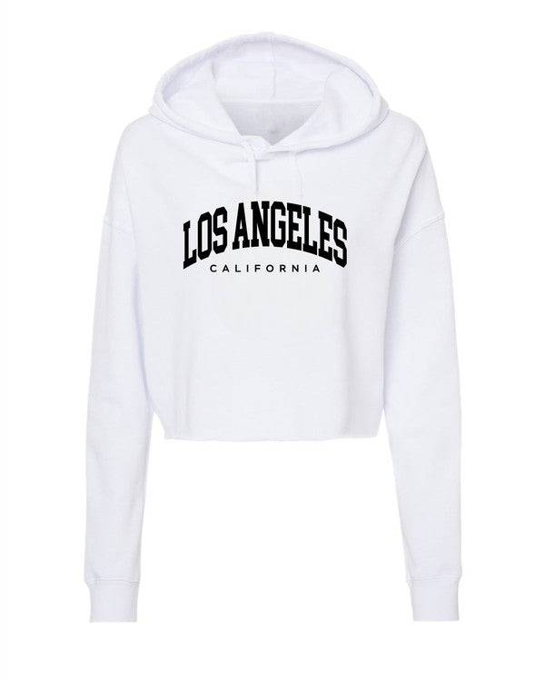 Los Angeles California Cropped Hoodie Ocean and 7th
