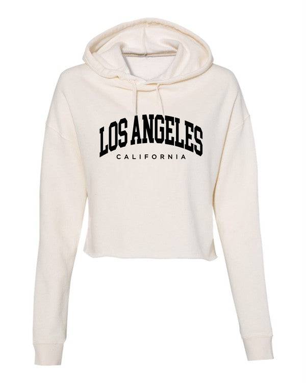 Los Angeles California Cropped Hoodie Ocean and 7th
