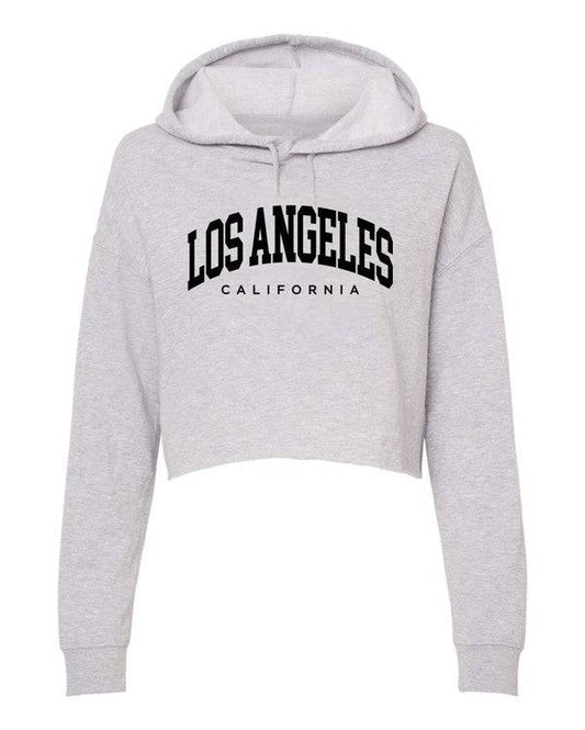 Los Angeles California Cropped Hoodie Ocean and 7th