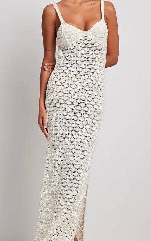 Crochet Knitted Maxi Dress Miss Sparkling
