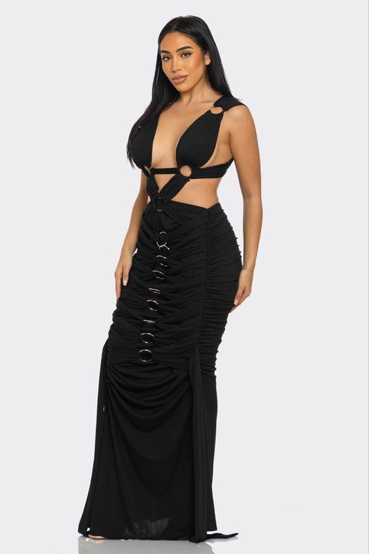Sahara Mystique Pleated Gown - Eye Candy Sensation