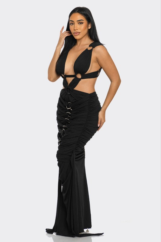 Sahara Mystique Pleated Gown - Eye Candy Sensation
