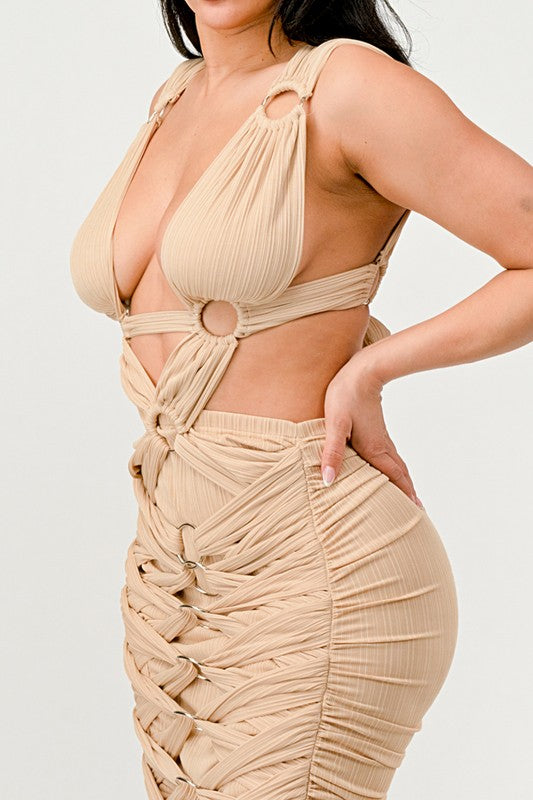 Sahara Mystique Pleated Gown - Eye Candy Sensation