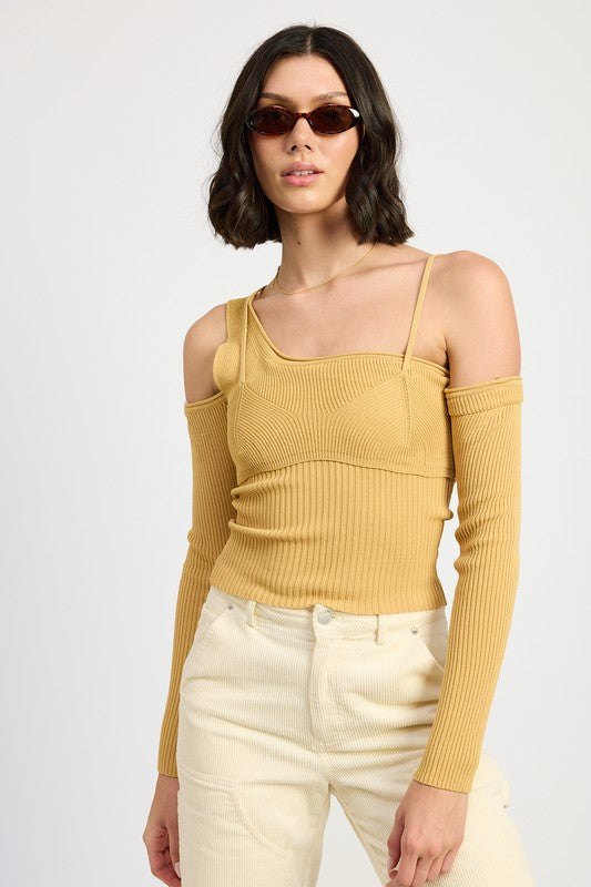 ONE SHOULDER LONG SLEEVE TOP - Eye Candy Sensation