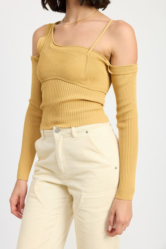 ONE SHOULDER LONG SLEEVE TOP - Eye Candy Sensation