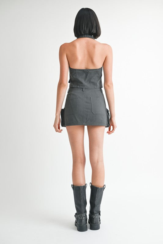 WRAPPED HALTER NECK TOP - Eye Candy Sensation