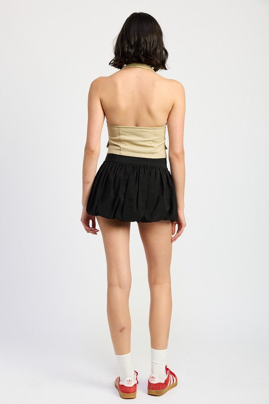 WRAPPED HALTER NECK TOP - Eye Candy Sensation