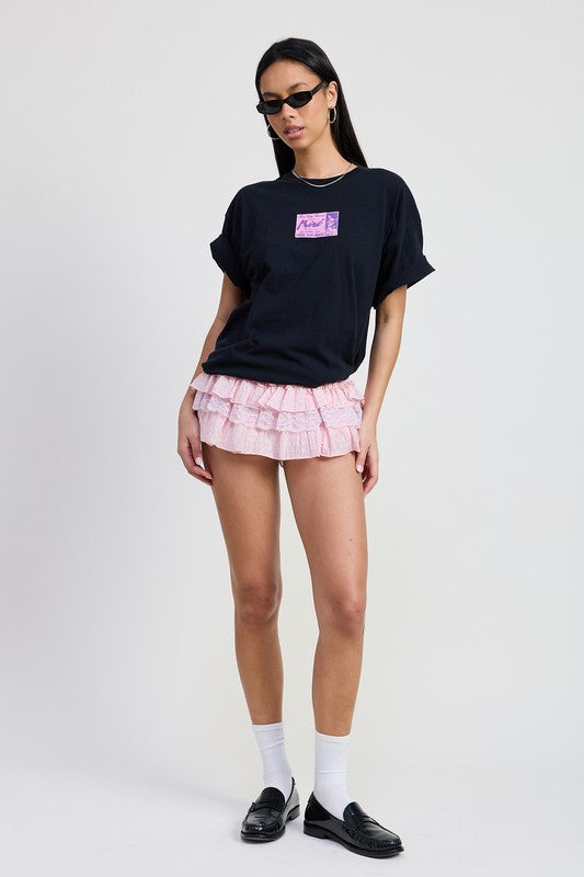 GINGHAM MINI RUFFLE SKORT - Eye Candy Sensation Apparel & Accessories