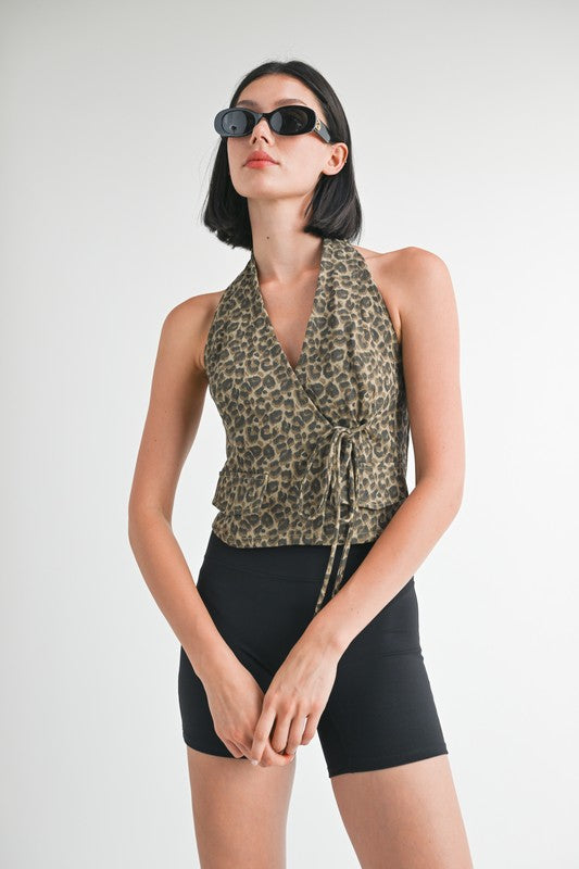 WRAPPED TOP WITH HALTER NECK Emory Park
