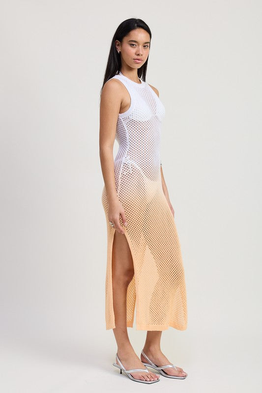 CROCHET MAXI DRESS WITH OPEN BACK - Eye Candy Sensation Apparel & Accessories