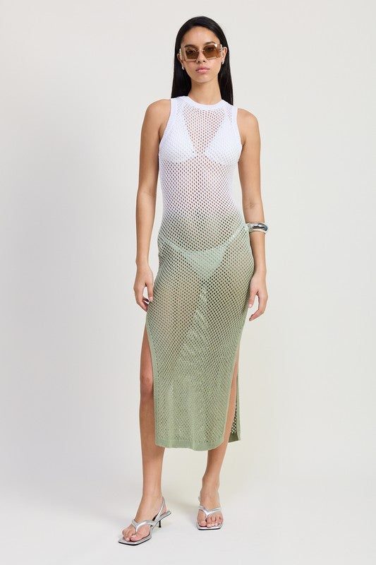 CROCHET MAXI DRESS WITH OPEN BACK - Eye Candy Sensation Apparel & Accessories