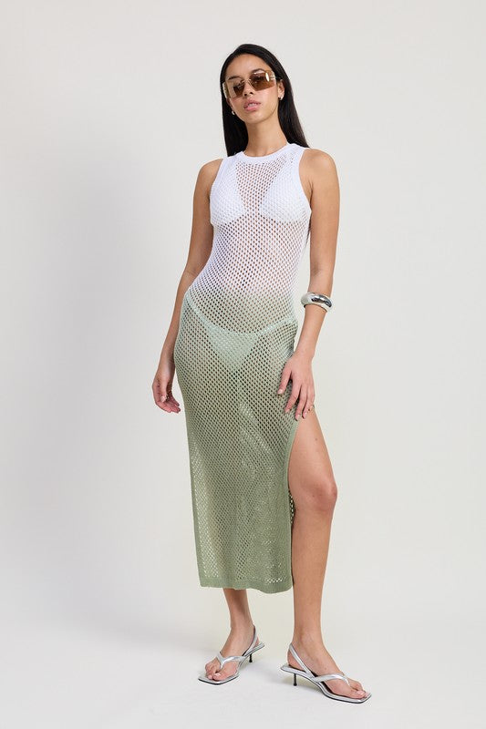 CROCHET MAXI DRESS WITH OPEN BACK - Eye Candy Sensation Apparel & Accessories