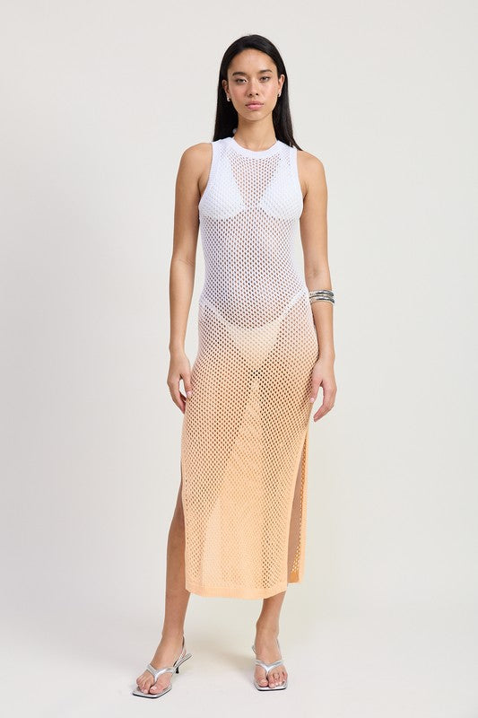 CROCHET MAXI DRESS WITH OPEN BACK - Eye Candy Sensation Apparel & Accessories