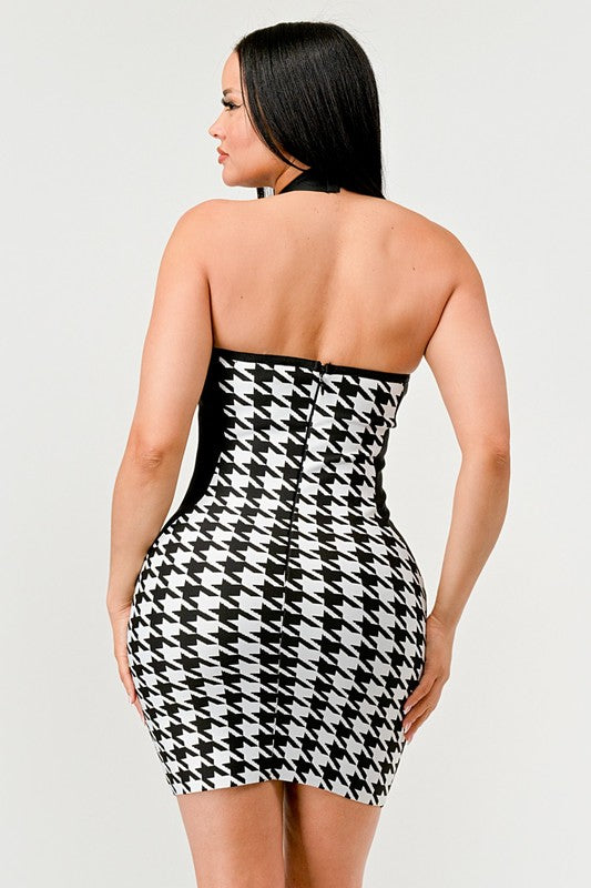 Checkmate Illusion Bandage Dress - Eye Candy Sensation