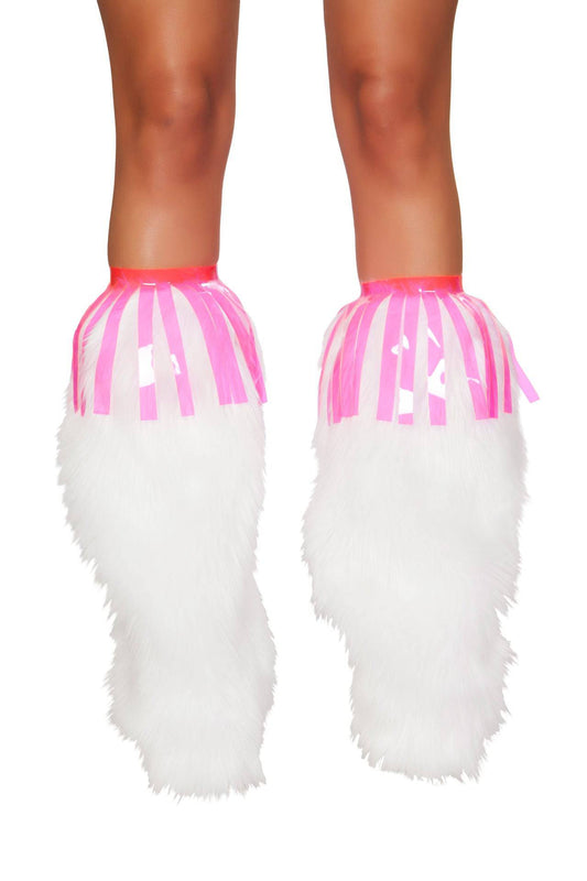 3242 - Pair of Vinyl Fringe Leg Wrap Roma Costume