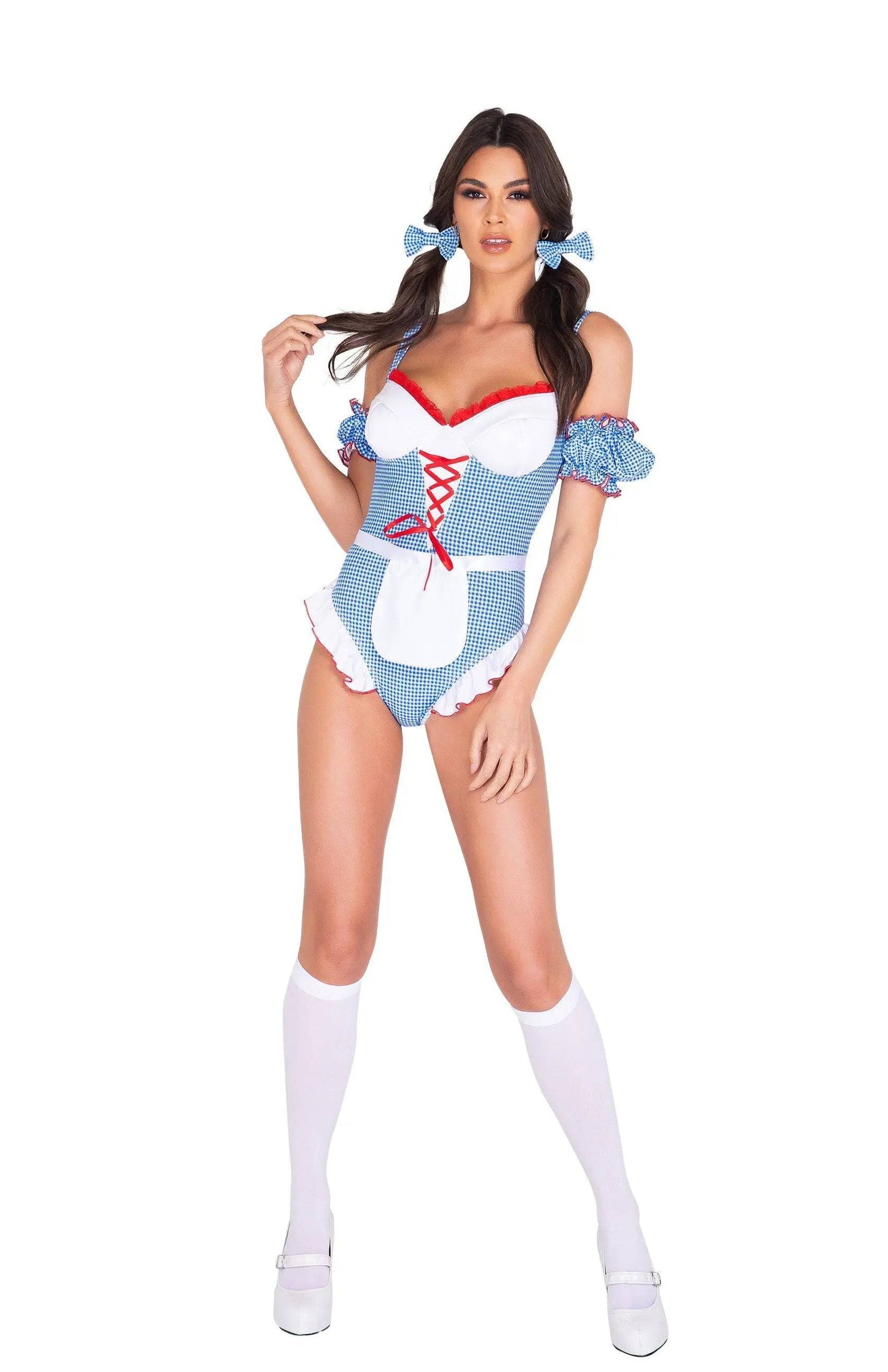 5055 - 4pc Gingham Kansas Girl Costume Eye Candy Sensation