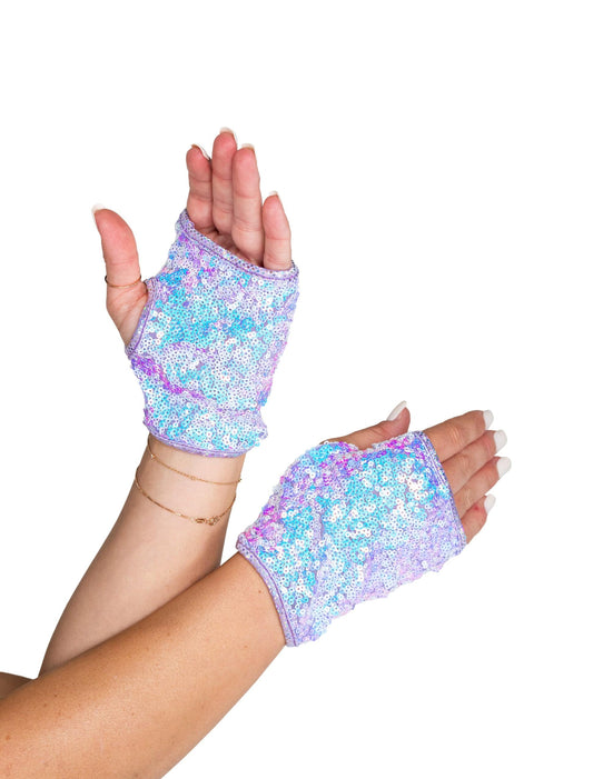 6042 - Open Finger Sequin Gloves Roma Costume