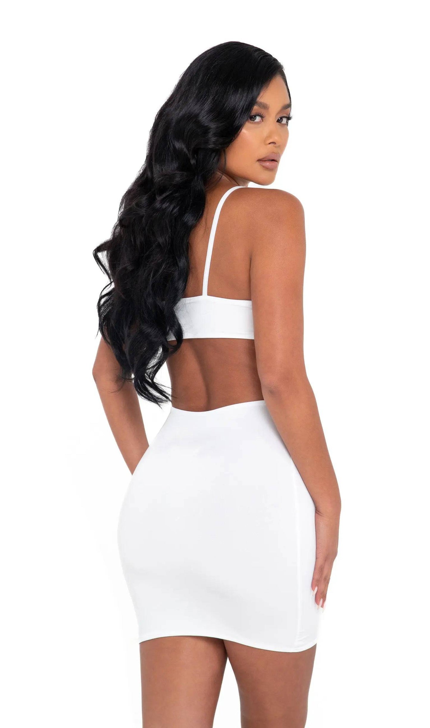 6043 - Cutout Sculpted Mini Dress Eye Candy Sensation