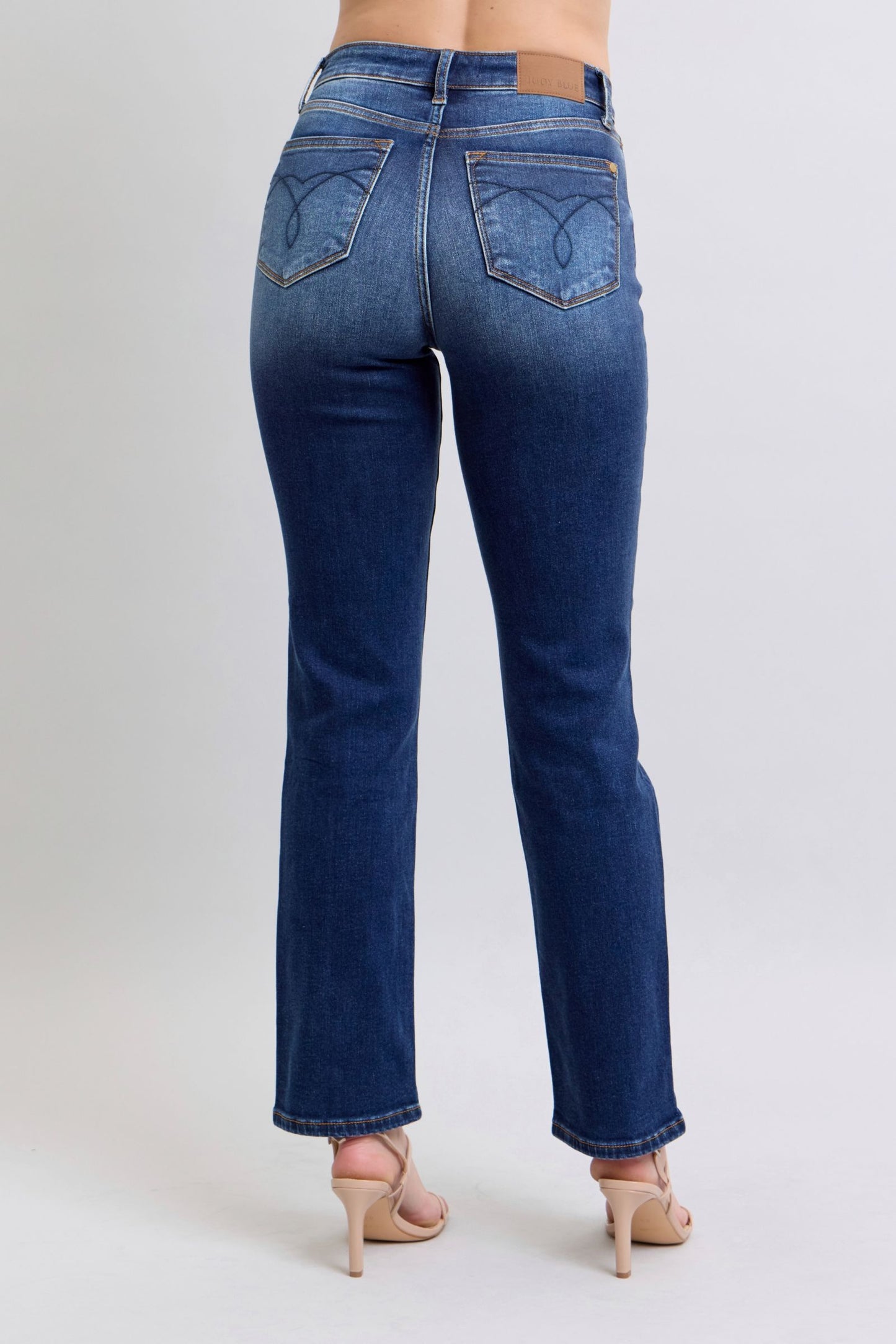 Judy Blue Full Size Washed Straight Leg Jeans with Pockets - Eye Candy Sensation Apparel & Accessories