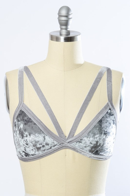 Crushed Velvet Bralette - Eye Candy Sensation