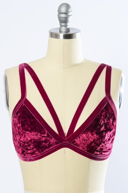 Crushed Velvet Bralette - Eye Candy Sensation