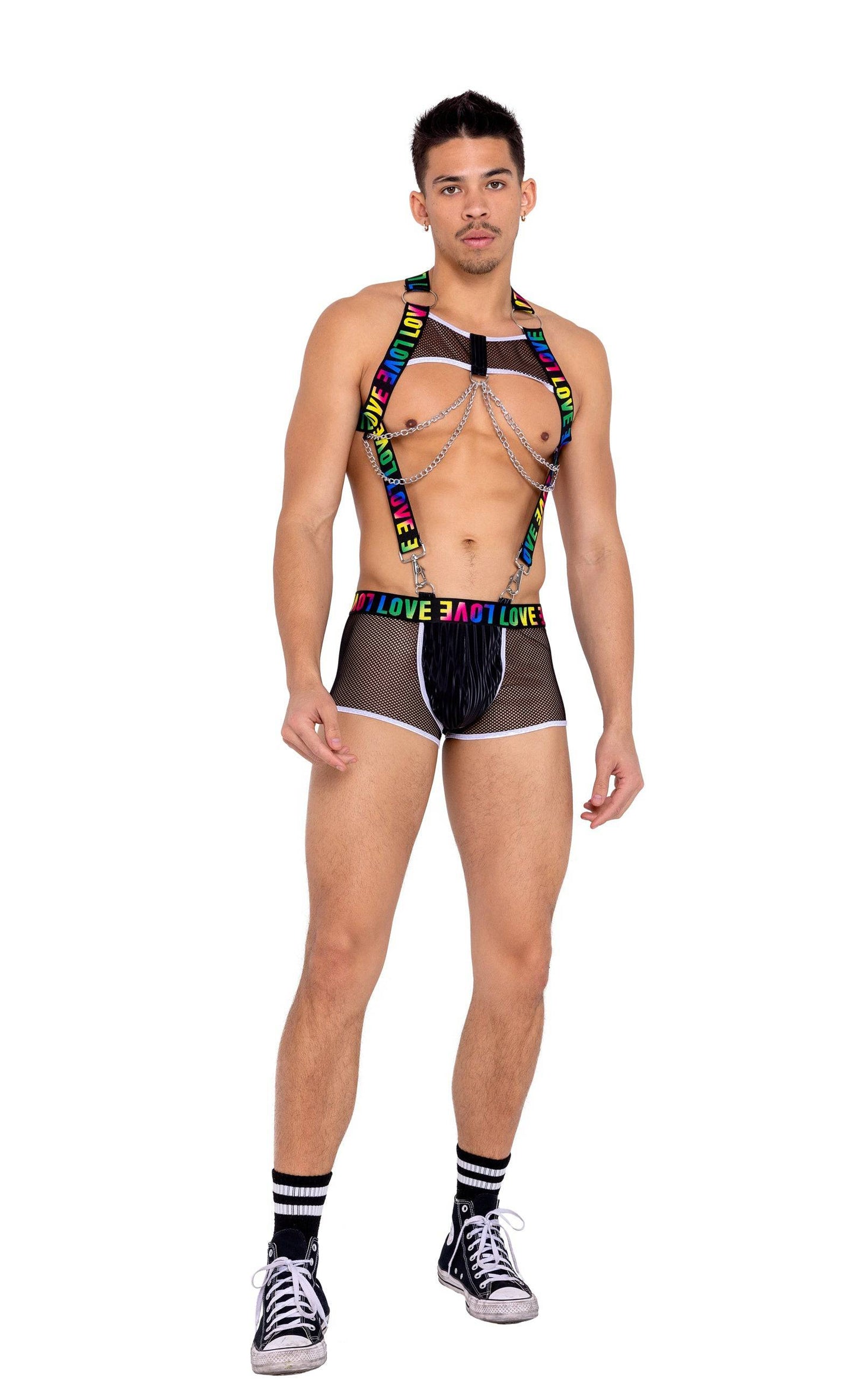 6156 - Men’s Pride Harness with Suspenders Roma