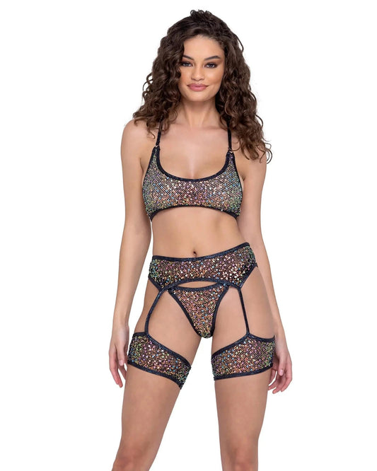 6230 - Sequin Fishnet Garter Belt Eye Candy Sensation