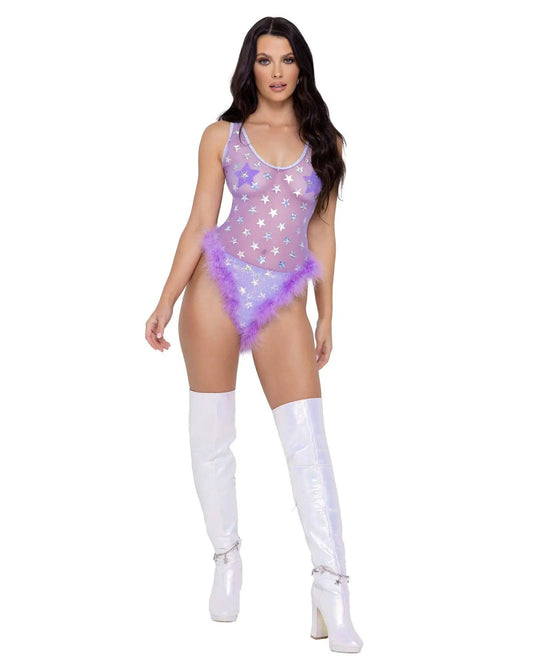 6272 - Sheer Stars Romper Eye Candy Sensation