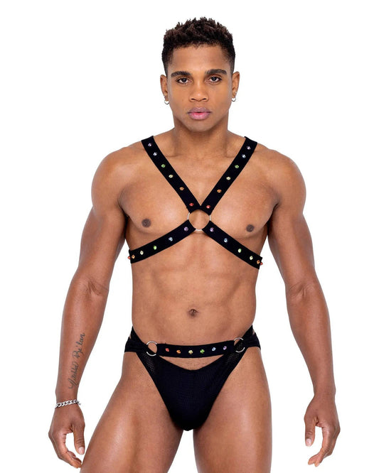 6340 - Mens Pride Criss-Cross Swim Briefs Eye Candy Sensation