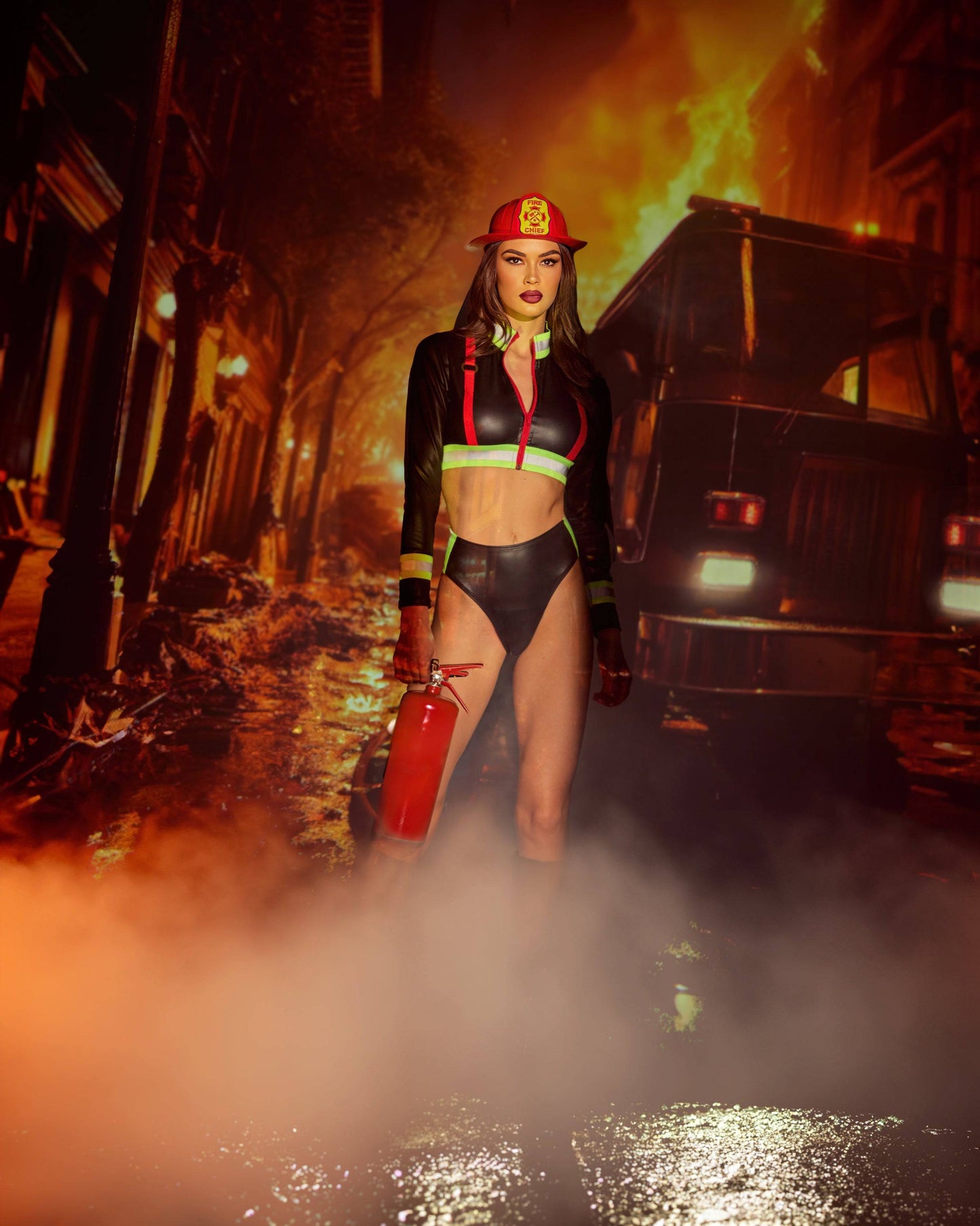 6373 - 3pc Fierce Fire Woman - Eye Candy Sensation