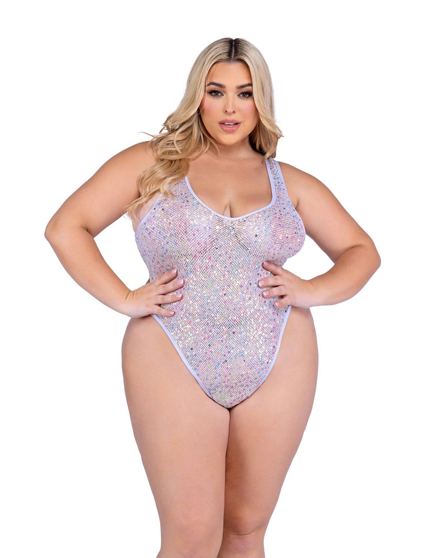 6432 - Sequin Fishnet Romper Roma Costume, Inc.