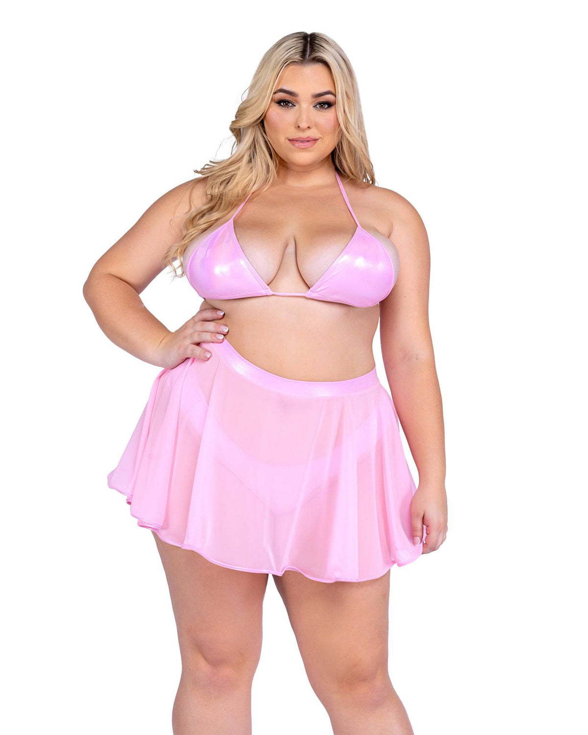 6453 - Metallic Iridescent Thong Back Shorts Roma Costume, Inc.