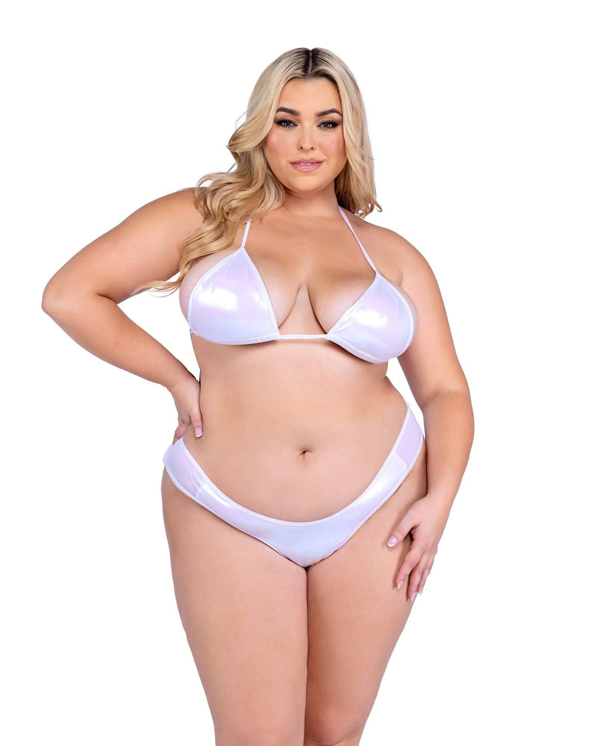 6453 - Metallic Iridescent Thong Back Shorts Roma Costume, Inc.