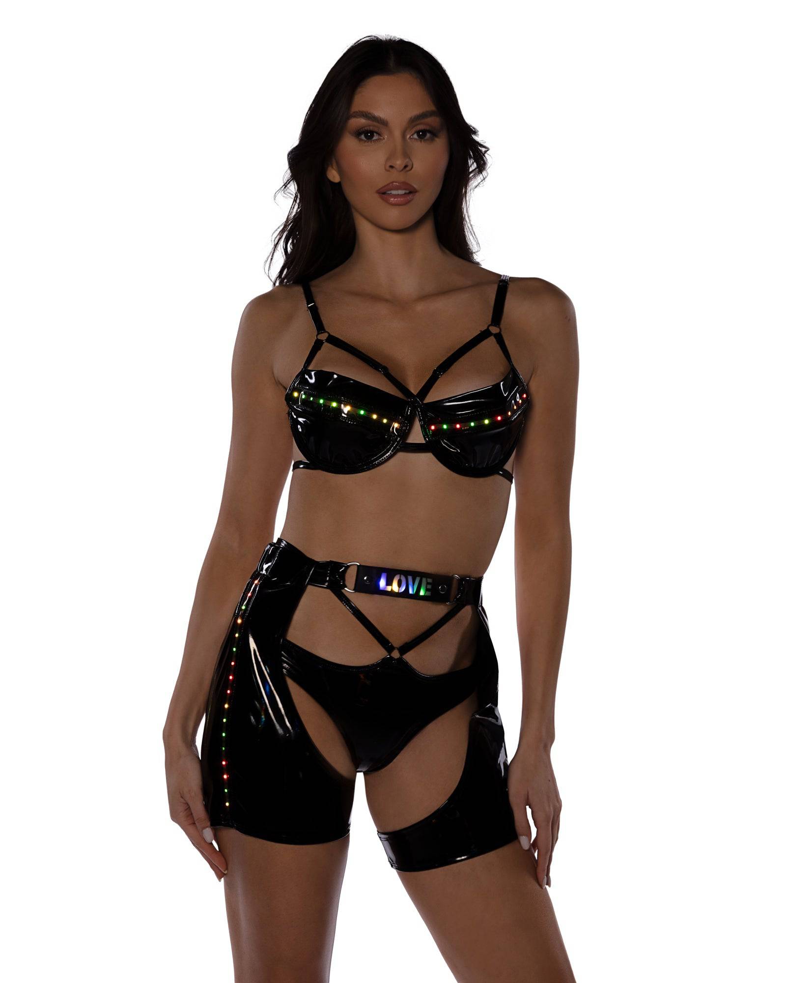 6504 - Pride Light Up Vinyl Chaps Roma Costume, Inc.
