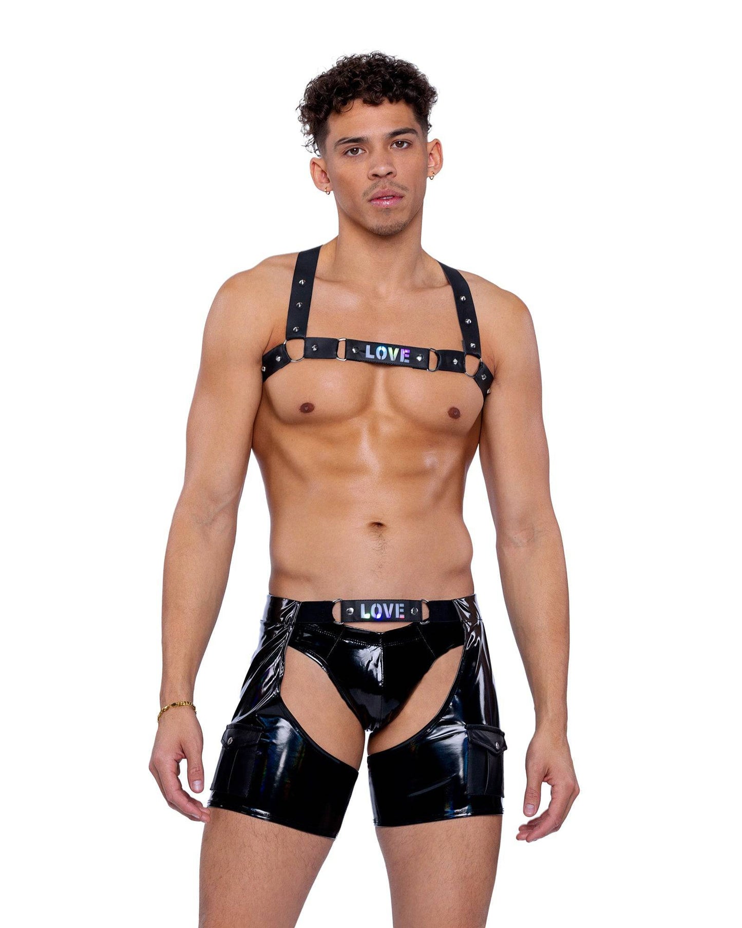 6505 - Pride Faux Leather Studded Harness Roma Costume, Inc.