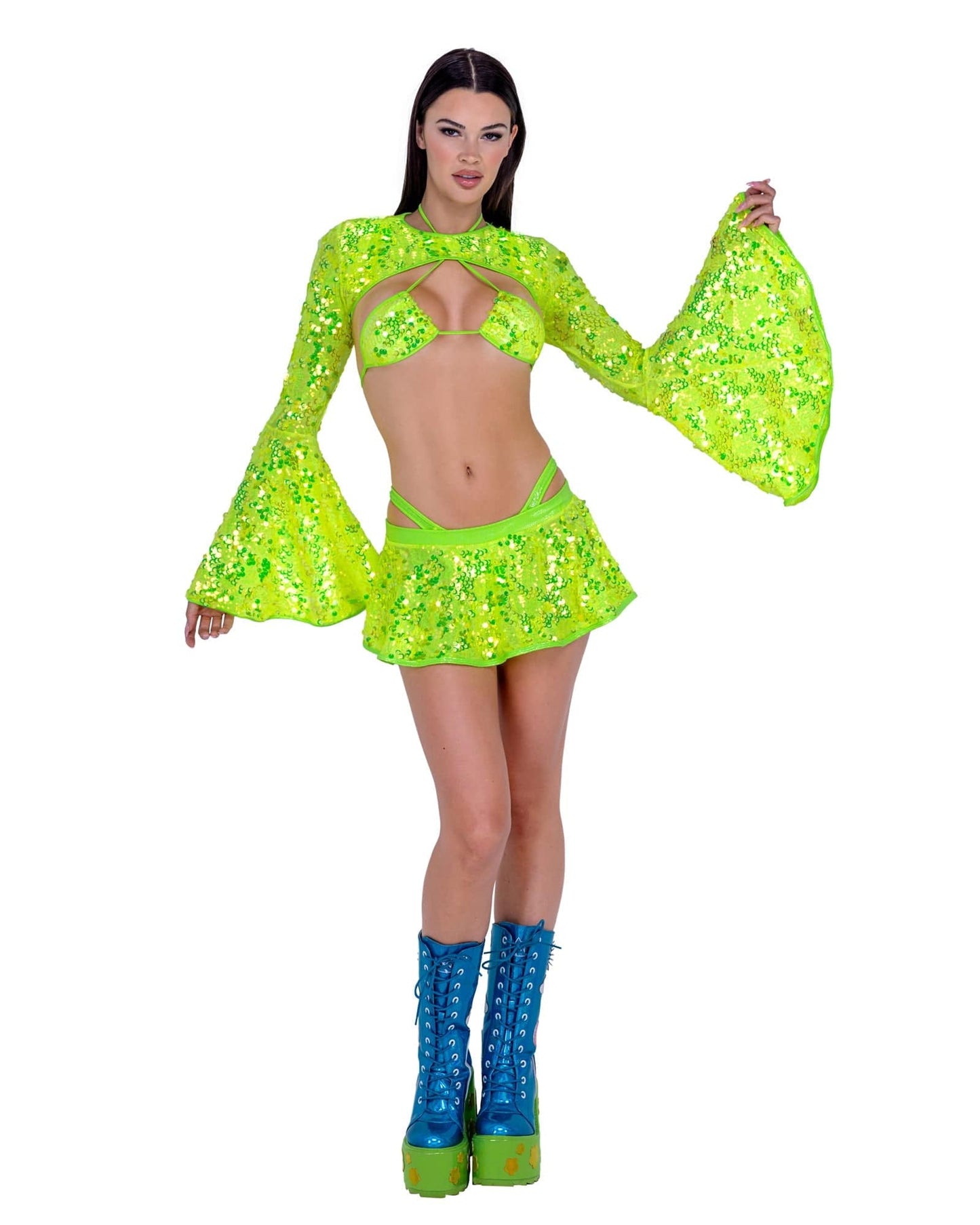 6414 - Sequin Flare Skirt Roma Costume, Inc.