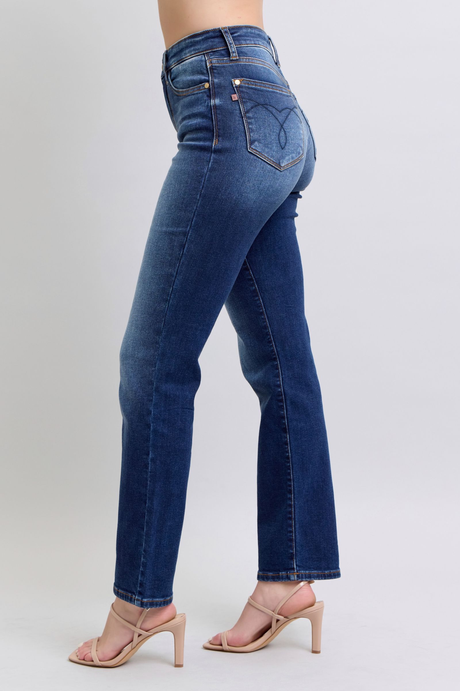 Judy Blue Full Size Washed Straight Leg Jeans with Pockets - Eye Candy Sensation Apparel & Accessories