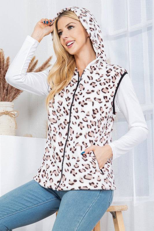 Hoodie Vest with Pockets Orange Farm Clothing