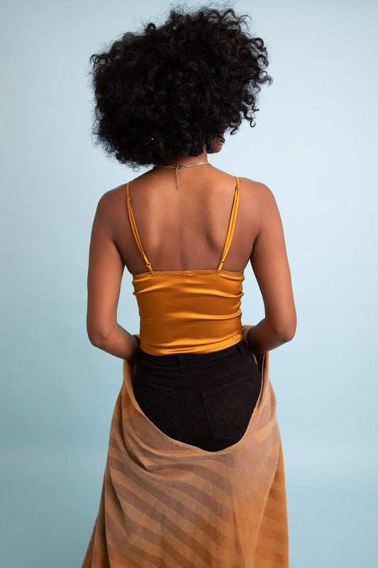 Longline Satin Top - Eye Candy Sensation Apparel & Accessories