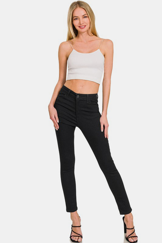 Zenana High Rise Skinny Jeans with Pockets - Eye Candy Sensation Apparel & Accessories